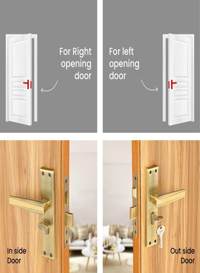 LAPO طقم مقبض باب رئيسي شديد التحمل من لابو، قفل باب نقر مع مفاتيح، أسطوانة 60 مم، جسم قفل 45 × 50 مم - مثالي للمنزل، غرفة النوم، المكتب، الفندق (تشطيب عتيق، ضمان 3 سنوات) CY-305 - Image 5